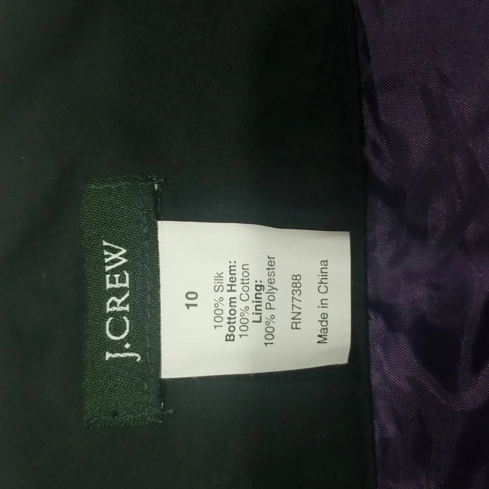 J.Crew Eggplant Purple Silk Skirt